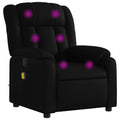 vidaXL Black Faux Leather Massage Recliner Chair - Manual Recline, Vibration Massage, Comfort Padding for Living Room/Lounge