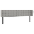 Vidaxl Classic Headboard With Ears - Light Gray, Fabric Construction, Engineered And Solid Larch Wood, Foam Filled - 72"X9.1"X30.7"/34.6" Dimension