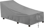 Outdoorlines Outdoor Waterproof Patio Chaise Lounge Chair Cover - Uv Resistant Lounger Covers Heavy Duty Weatherproof Patio Sofa Furniture Covers, 1 Pack, 68Wx30Dx30H Inches, Gray