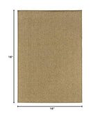 HomeRoots Polypropylene 5’x8’ Solid Tan Indoor Outdoor Area Rug