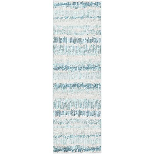 Winslow Wl4 Blue Transitional Rug Runner 2' 6&quot; X 12'