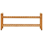 vidaXL Solid Oak Wood Shoe Rack | 2-Shelf Organizer | Compact Design | Rustic Farmhouse Style | Easy Assembly | Clutter-Free Solution