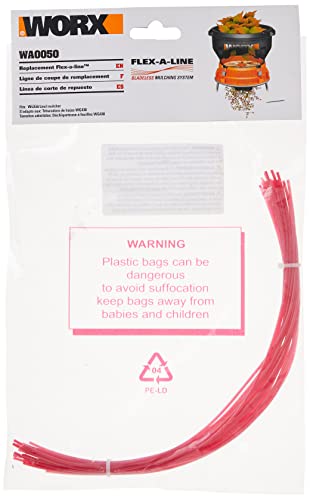 Worx Wa0050 Flex-A-Line 24-Pack 13' Replacement Line For Wg430 Electric Leaf Mulcher
