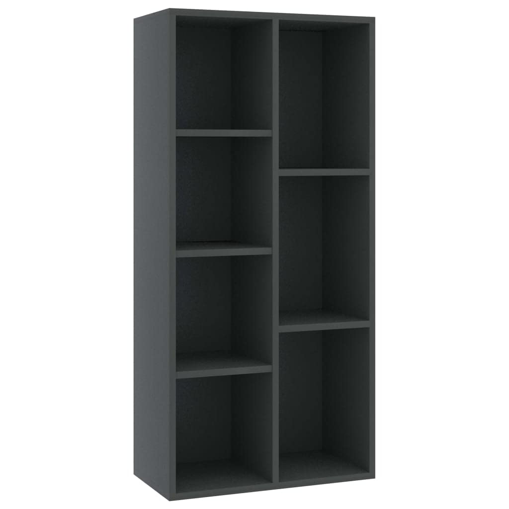 vidaXL Book Cabinet Gray 19.7&quot;x9.8&quot;x41.7&quot; Chipboard