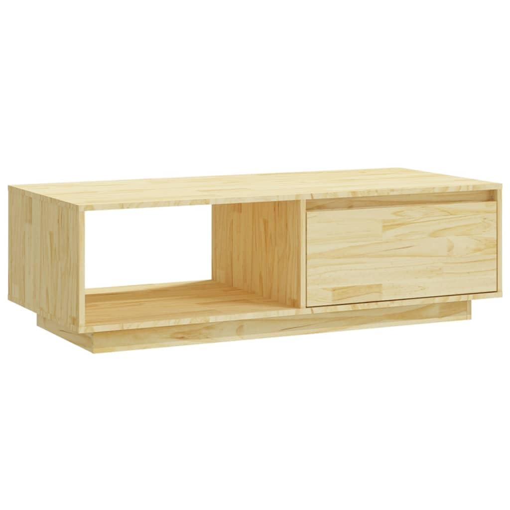 vidaXL Coffee Table 43.3"x19.7"x13.2" Solid Pinewood