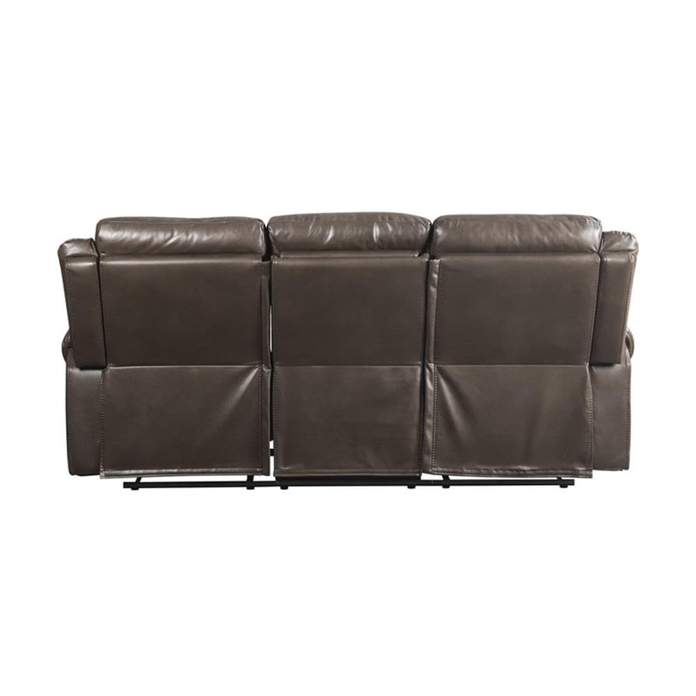 Acme Lydia Motion Sofa with USB Port in Brown Leather Aire