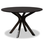 Baxton Studio Callie Modern and Contemporary Grey Fabric Upholstered and Dark Brown Finished Wood 7-Piece Dining Set