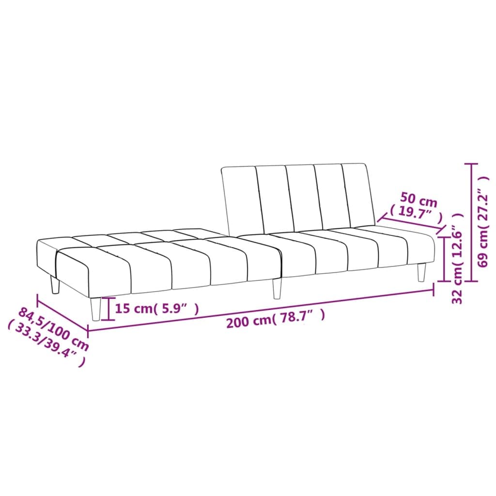 vidaXL Velvet 2-Seater Sofa Bed - Convertible Loveseat Couch and Twin Bed, Dark Green, Comfortable Upholstery, Wooden Frame, Multifunctional for Small Spaces