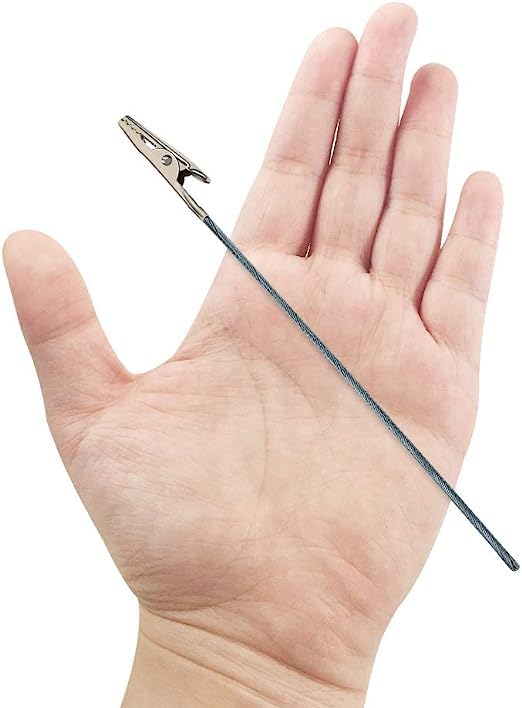 Set Of 50 Metal Wire Alligator Clamp Long-Tailed Alligator Iron Clip Clasp For Diy Card Clip Holder 6 Inch (150Mm)