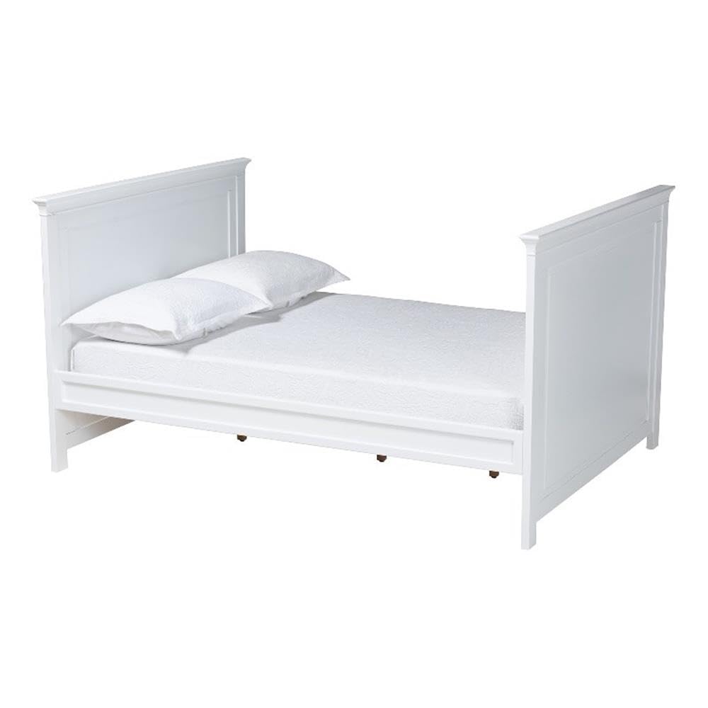 Baxton Studio Ceri Classic and Traditional White Finished Wood Full Size Daybed