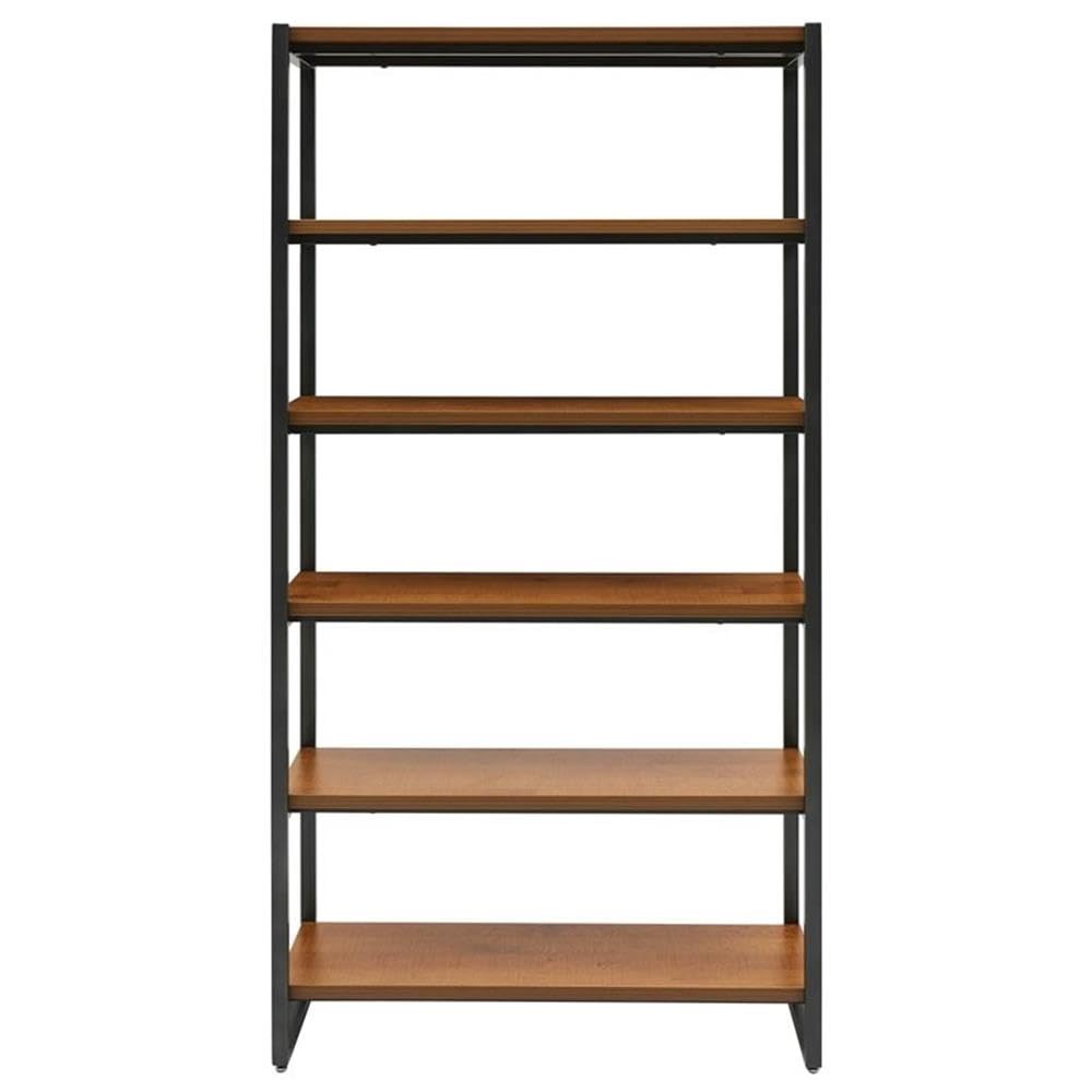 Npd Furniture And More New Pacific Direct Anderson 6 Tier Bookcase, Gliese Brown