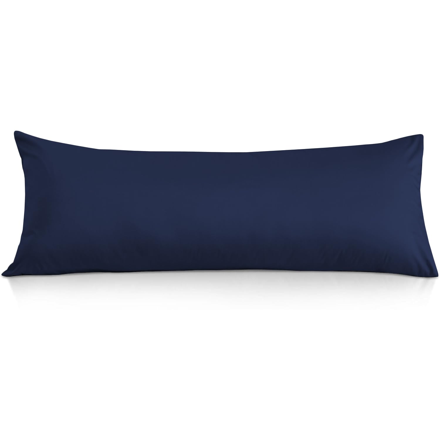 Body Pillow Cover 20X48 Body Pillow Case Navy Blue Cotton Body Pillow Cover Zipper Closer Premium 600 Thread Count 100% Egyptian