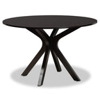 Baxton Studio Miela Modern and Contemporary Two-Tone Dark Brown and Walnut Brown Finished Wood 7-Piece Dining Set