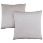 Monarch Specialties 9337, Set of 2, 18 X 18 Square, Insert Included, Decorative Throw, Accent, Sofa, Couch, Bedroom, Polyester, Hypoallergenic, Grey Pillow 18'X 18' Silver Satin 2Pcs, 2 Count