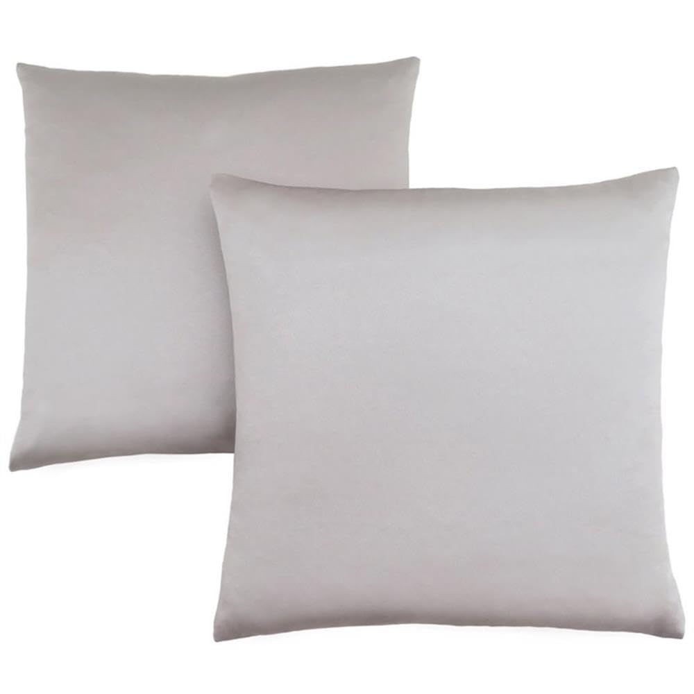 Monarch Specialties 9337, Set of 2, 18 X 18 Square, Insert Included, Decorative Throw, Accent, Sofa, Couch, Bedroom, Polyester, Hypoallergenic, Grey Pillow 18'X 18' Silver Satin 2Pcs, 2 Count