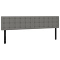 Vidaxl Led Headboard, Upholstered Headboard For Bed Home, Bed Headboard With Led Light, Bedroom Furniture, Dark Gray 78.7"X2"X30.7"/34.6" Fabric