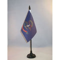 North Dakota Table Flag 4' X 6' - Us State Of Dakota Du Nord Desk Flag 15 X 10 Cm - Black Plastic Stick And Base - Az Flag