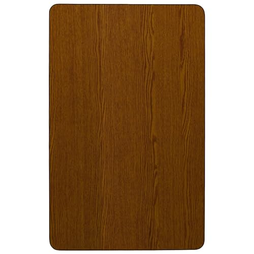 Flash Furniture Wren Mobile 30''W X 72''L Rectangular Oak Hp Laminate Activity Table - Height Adjustable Short Legs