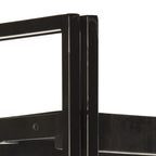 vidaXL Industrial Style 3-Tier Bookcase - Black Solid Mango Wood with Steel Frame - Perfect for Home or Office Storage, Display, and Decor