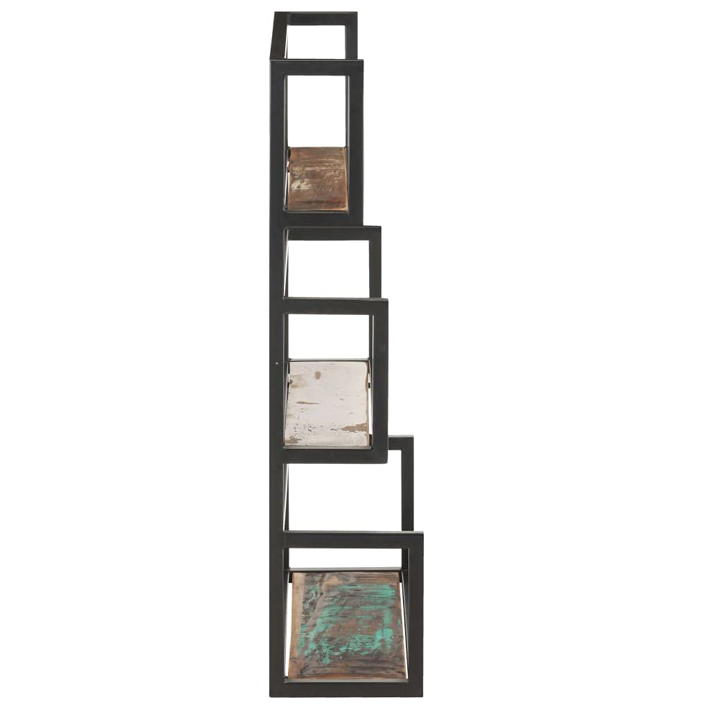 vidaXL Solid Reclaimed Wood Wall Shelf with Iron Frame