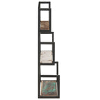 vidaXL Solid Reclaimed Wood Wall Shelf with Iron Frame - 23.6"x7.9"x33.5" - Industrial Style Wooden Storage Organizer with 3 Shelves