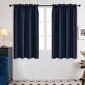 Deconovo Blackout Curtains For Bedroom–Thermal Insulated, Noise-Reducing, Energy-Efficient Drapes For Privacy & Soundproofing–Ideal For Parents, Seniors–42W X 45L Inch, Black, 2 Panels