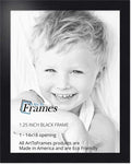 ArtToFrames 14x18 Inch Black Picture Frame, This 1.25 Custom Poster Frame is Black Steel Style, for Your Art or Photos - Comes w
