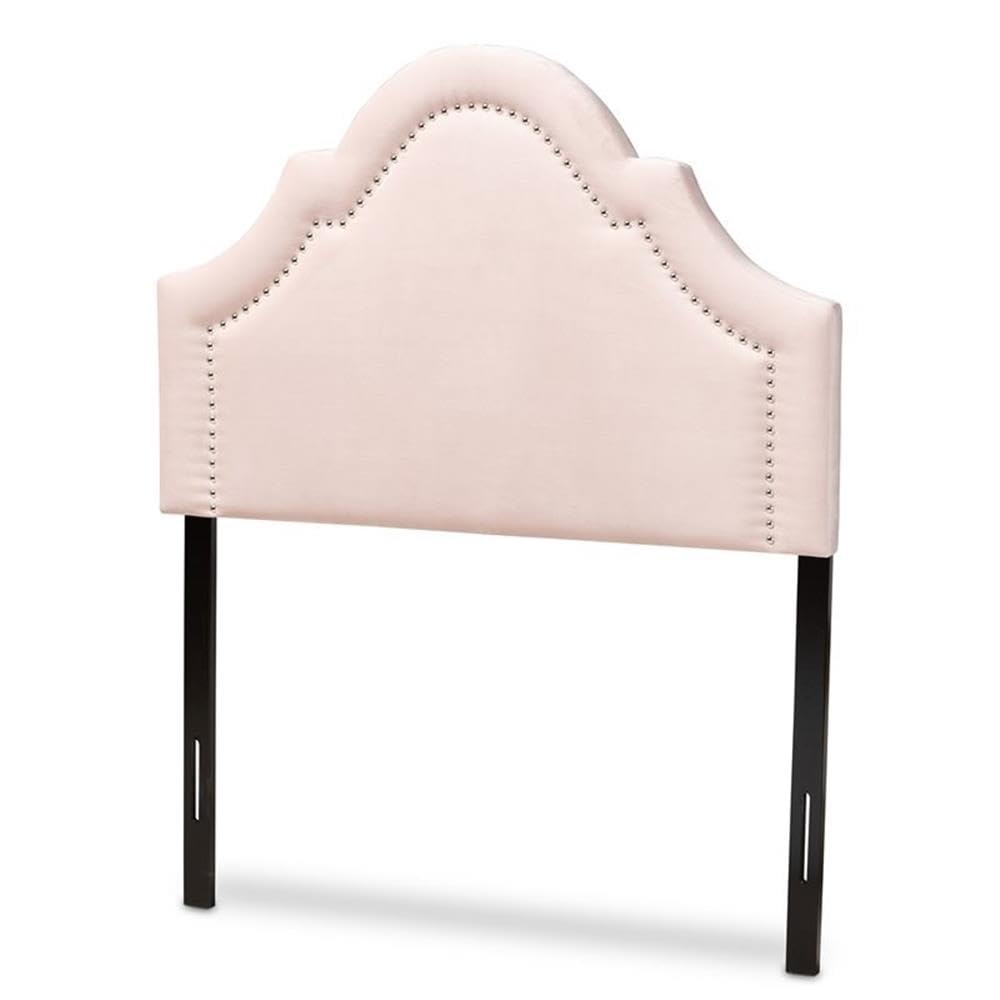 Baxton Studio Rita Modern and Contemporary Light Pink Velvet Fabric Upholstered Twin Size Headboard