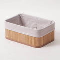 Rioware Bamboo Laundry Bag Basket For Clothes With Lid Toy Storage Organiser Box Foldable Square Home Organizer And Storage | Ec