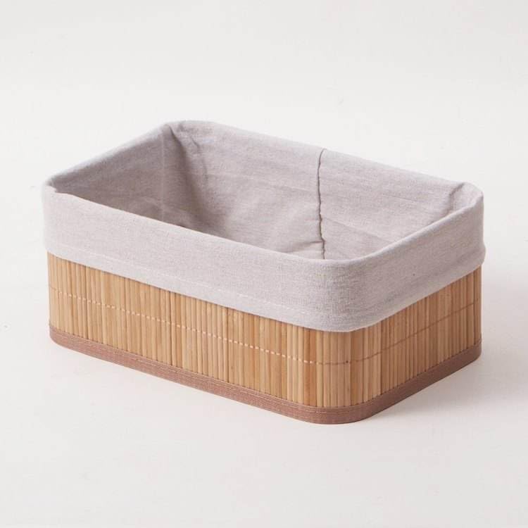Rioware Bamboo Laundry Bag Basket For Clothes With Lid Toy Storage Organiser Box Foldable Square Home Organizer And Storage | Ec