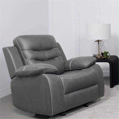 Coaster Home Furnishings Nova Upholstered Glider Recliner Chair Dark Grey