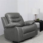 Coaster Home Furnishings Nova Upholstered Glider Recliner Chair Dark Grey