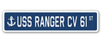 Uss Ranger Cv 61 Street Sign Us Navy Ship Veteran Sailor Gift