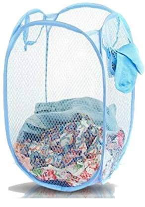 NP Cart Foldable Mesh Laundry Basket, Collapsible Design Sturdy Material & Durable Handles Laundry Bag (Multi Color)(Pack Of 1)