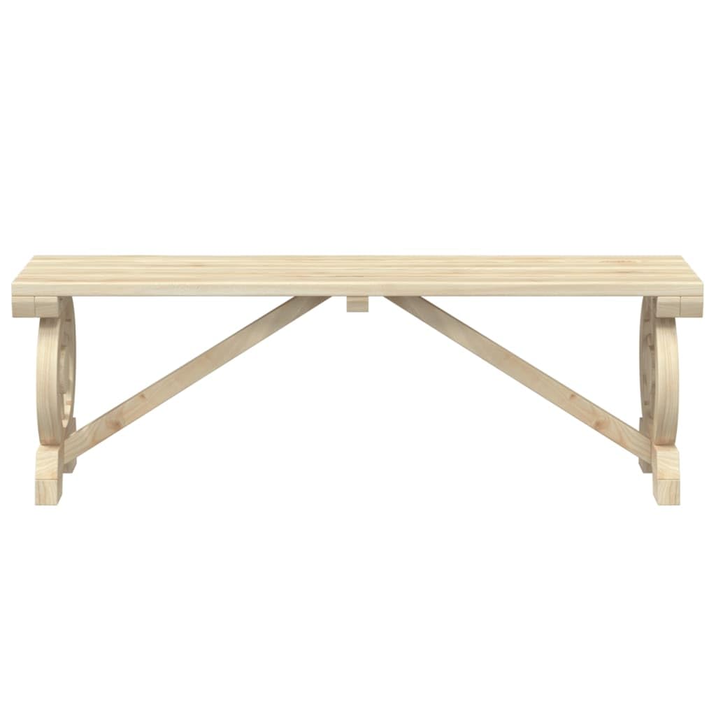 vidaXL Sturdy Fir Wood Patio Bench - Comfortable Outdoor Seating with Wagon Wheel Armrest Design, 242.5 lb Load, for Garden/Terrace