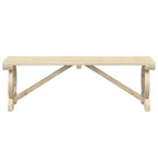 vidaXL Sturdy Fir Wood Patio Bench - Comfortable Outdoor Seating with Wagon Wheel Armrest Design, 242.5 lb Load, for Garden/Terrace
