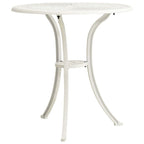 vidaXL Patio Table, Patio Table with Glass Top, Garden Table, Garden Furniture for Front Porch Deck Lawn Backyard, Industrial, Cast Aluminum