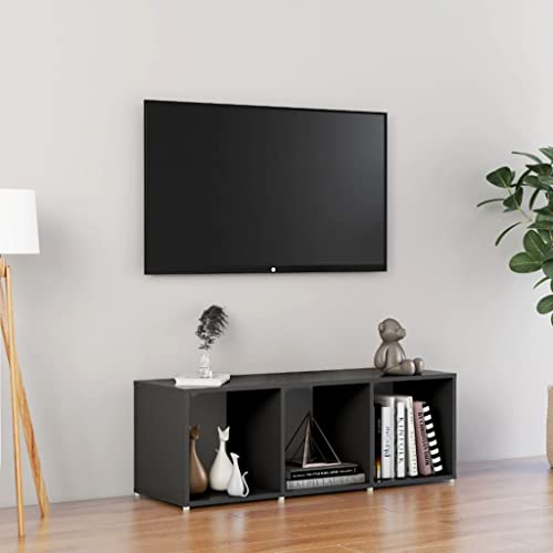 vidaXL TV Cabinet Gray 42.1&quot;x13.8&quot;x14.6&quot; Chipboard
