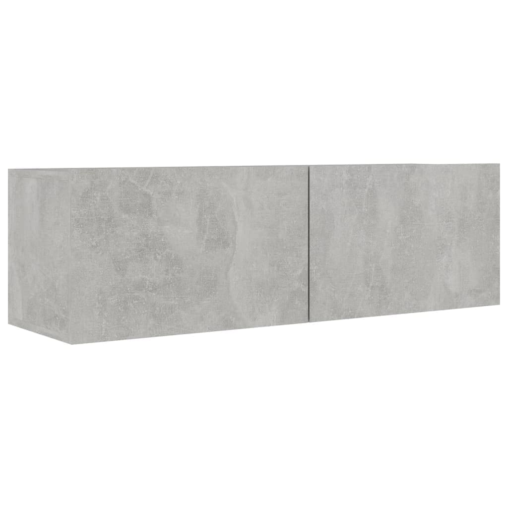 vidaXL TV Cabinet Set 3 Piece Living Room Bedroom Furniture HiFi Stereo Cabinet TV Stand Media Unit Entertainment Center Engineered Wood Concrete Gray