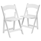 Flash Furniture Hercules Series Folding Chairs For Weddings And Formal Events, Stackable Commercial Event Seats With 1,000-Lb. Static Weight Capacity, Set Of 2, White