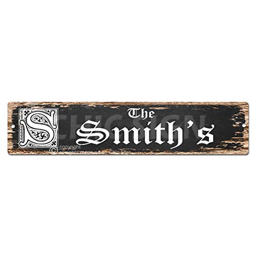 The SMITHS Family name Plate Sign Vintage Rustic Street Sign Beach Bar Pub Cafe Restaurant shop Home Room Wall Door Decor Gift 