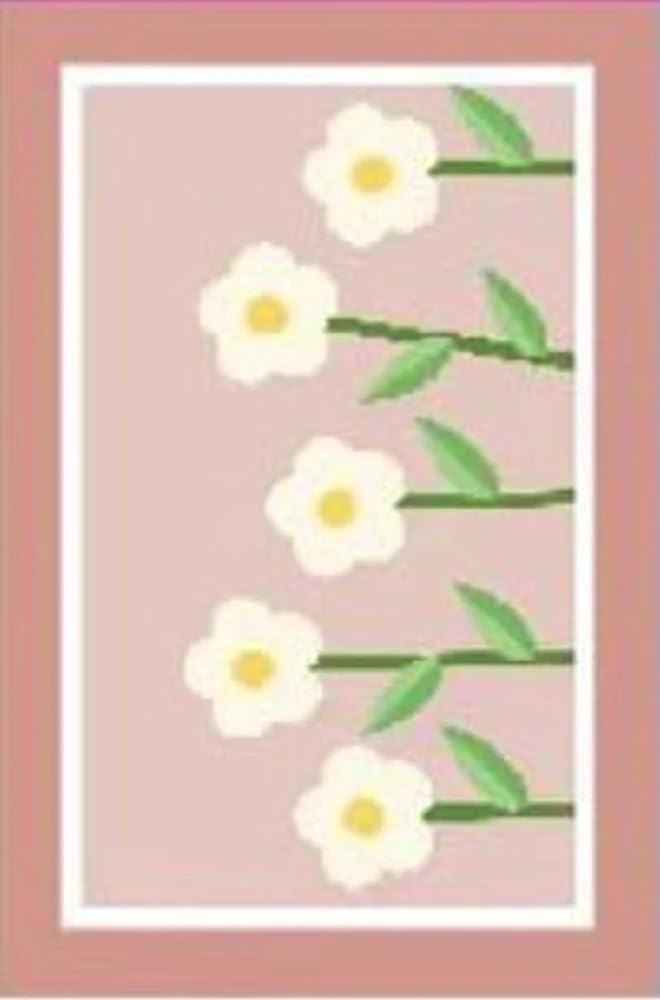 G & P ENTERPRISE Flower Design Square Bathroom Mat | Multicolor Decorative Floral Print | Soft & Absorbent Bath Mat for Bathroom