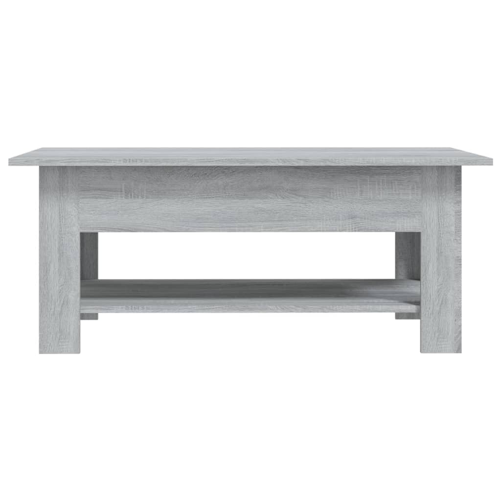 vidaXL – Gray Sonoma Modern Coffee Table, Rectangular Shape, Engineered Wood, Ample Storage Space, DIY Assembly, Durable and Stable