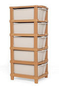 Kitchivo Modular Drawer Storage Organizer/Plastic Chest Of Drawers For Kitchen Storage Cabinet/MultiLayer Storage Drawer (Cream
