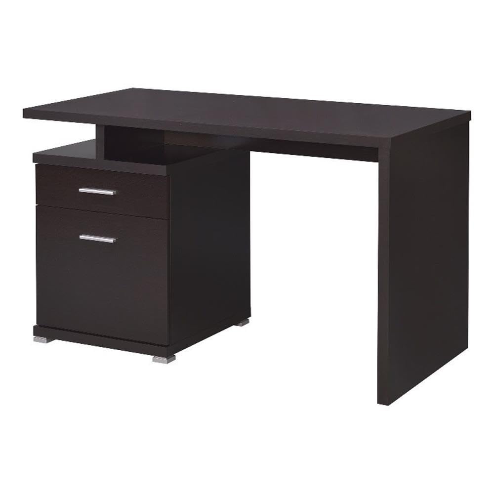 Coaster Contemporary Office Desk with Drawer Cappuccino 800109