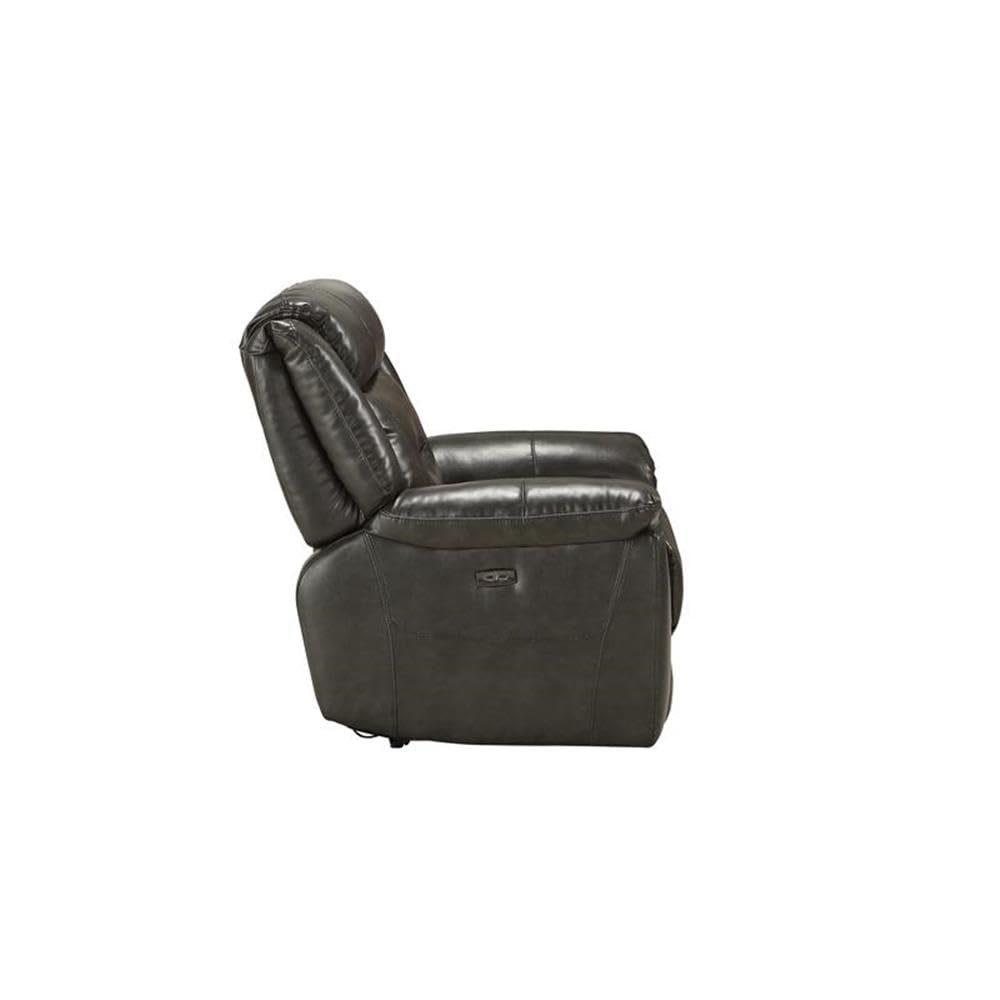 Acme Imogen Loveseat (Power Motion) In Gray Leather-Aire