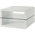 Coaster Home Furnishings Square 2-Shelf End Table Glossy White
