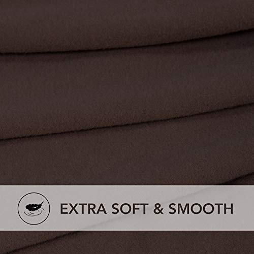 Purefit Super Stretch Sectional Couch Covers - 2 Pcs Spandex Non Slip Sofa Covers With Elastic Bottom For L Shape Sectional Sofa Couch, Great For Kids & Pets (3 Seat Sofa + 2 Seat Chaise, Chocolate)