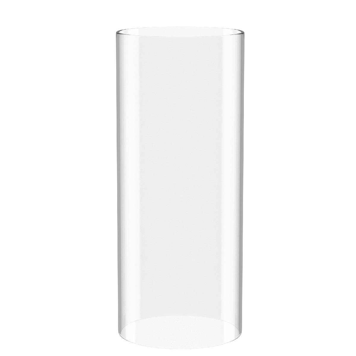 SUNWO Borosilicate Glass, Clear Candle Holder, Glass Chimney for Candle Open Ended, Glass Hurricane Candle Holders Diameter 4, H
