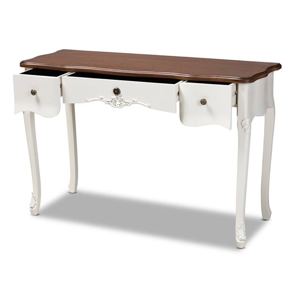 Baxton Studio 3-Drawer Console Table - Thumbnail 2